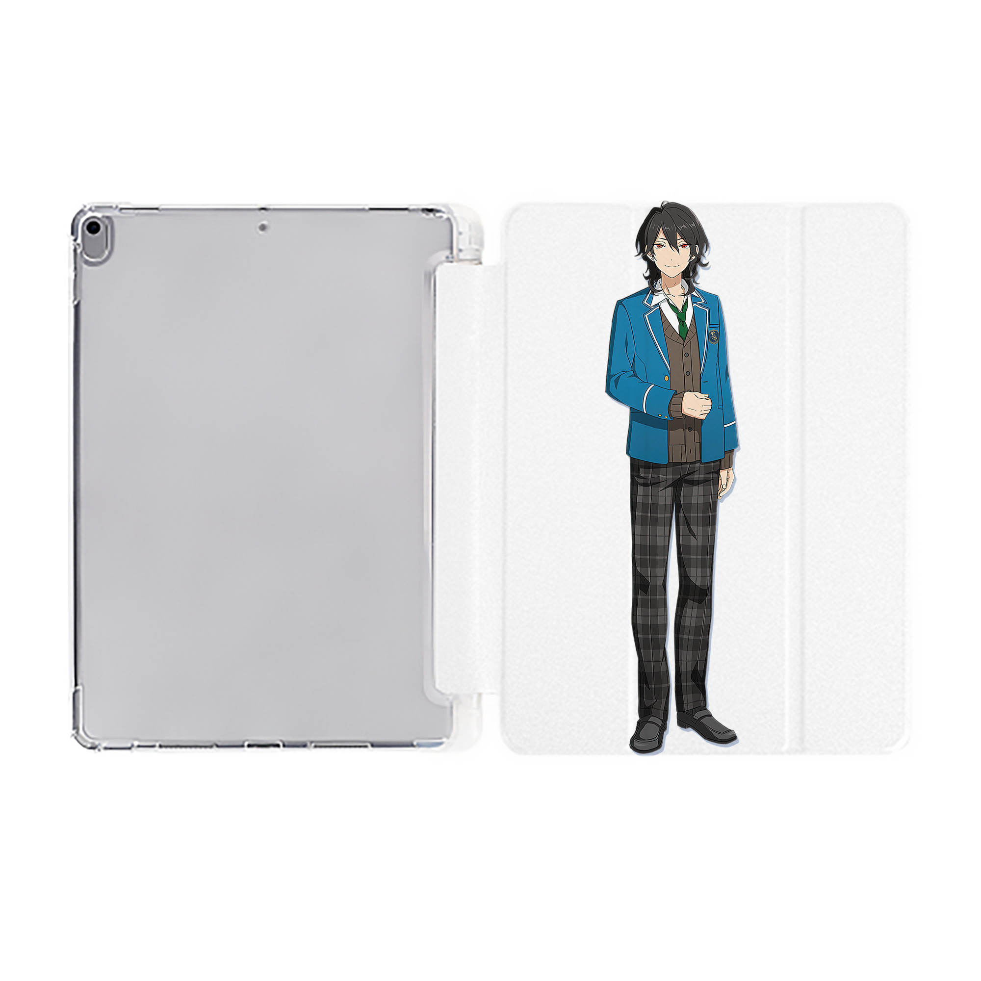 （画像用） あんさんぶるスターズ! Ensemble Stars IPad ケース ペン収納付き 三つ折りスタンド PUレザー×シリコン 対応機種9.5/10.5/10.9インチ